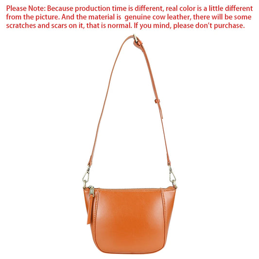 Royal Bagger Shoulder Bags for Women, Genuine Cow Leather Crossbody Bag, Trendy Retro Square Phone Purse 1660